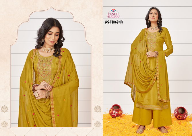 Pratiksha By Panch Ratna Sequence Organza Silk Designer Salwar Kameez Wholesale Online
